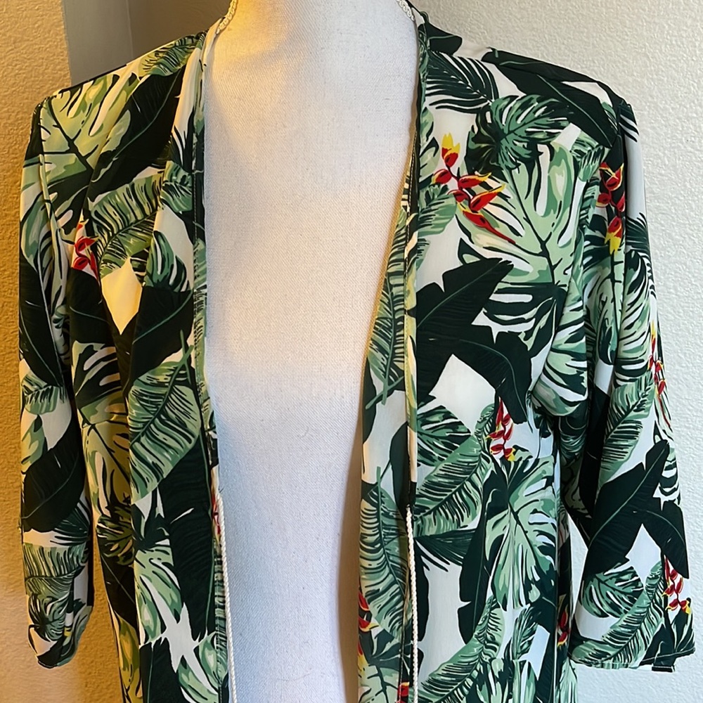 Rachel zoe green tropical duster #26 - Picture 5 of 5